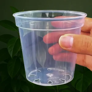 Clear Nursery Pots 15 pcs 4 inch Transparent with Drainage, Seeding pots, Orchid pots